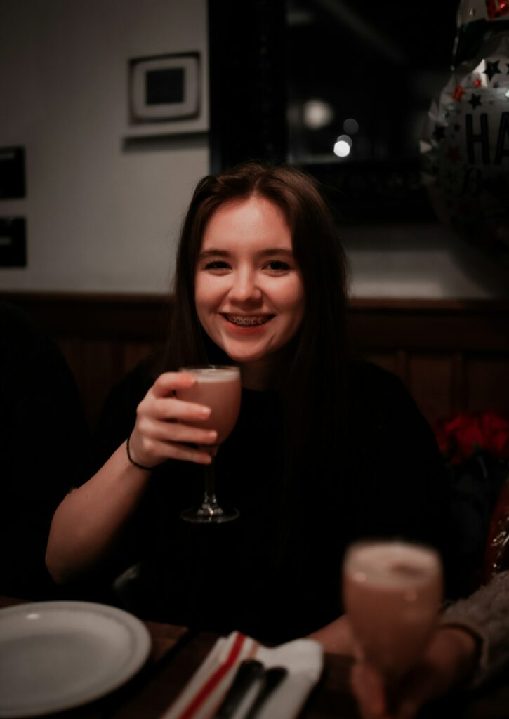 girl holding cup