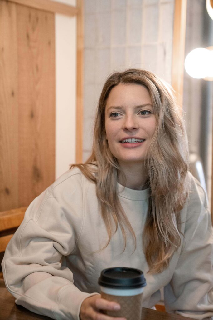 woman smiling with braces